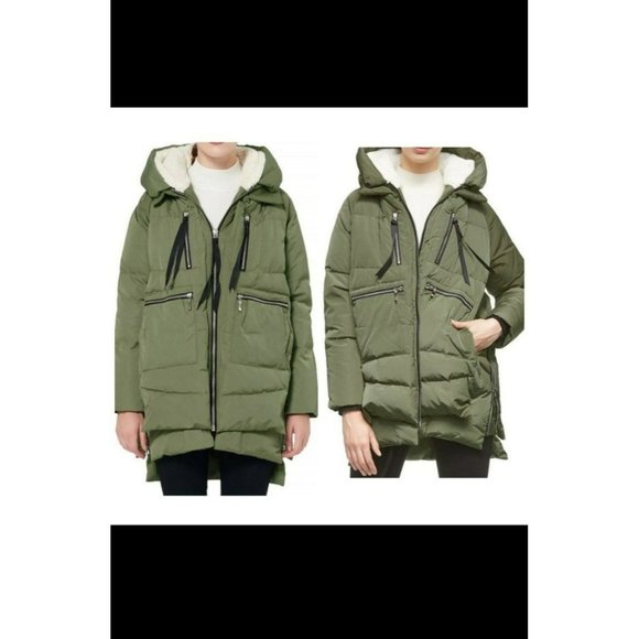 The Amazon Jacket: Green Orolay Duck Down Feathered Jacket SIZE Medium